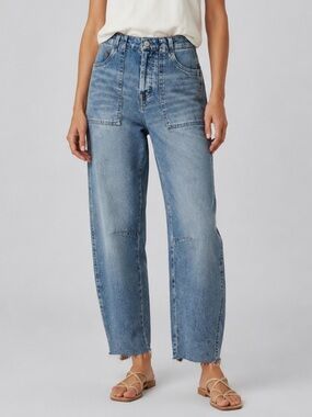 Oat Barrel Fit Cloud Luxe Denim Jeans